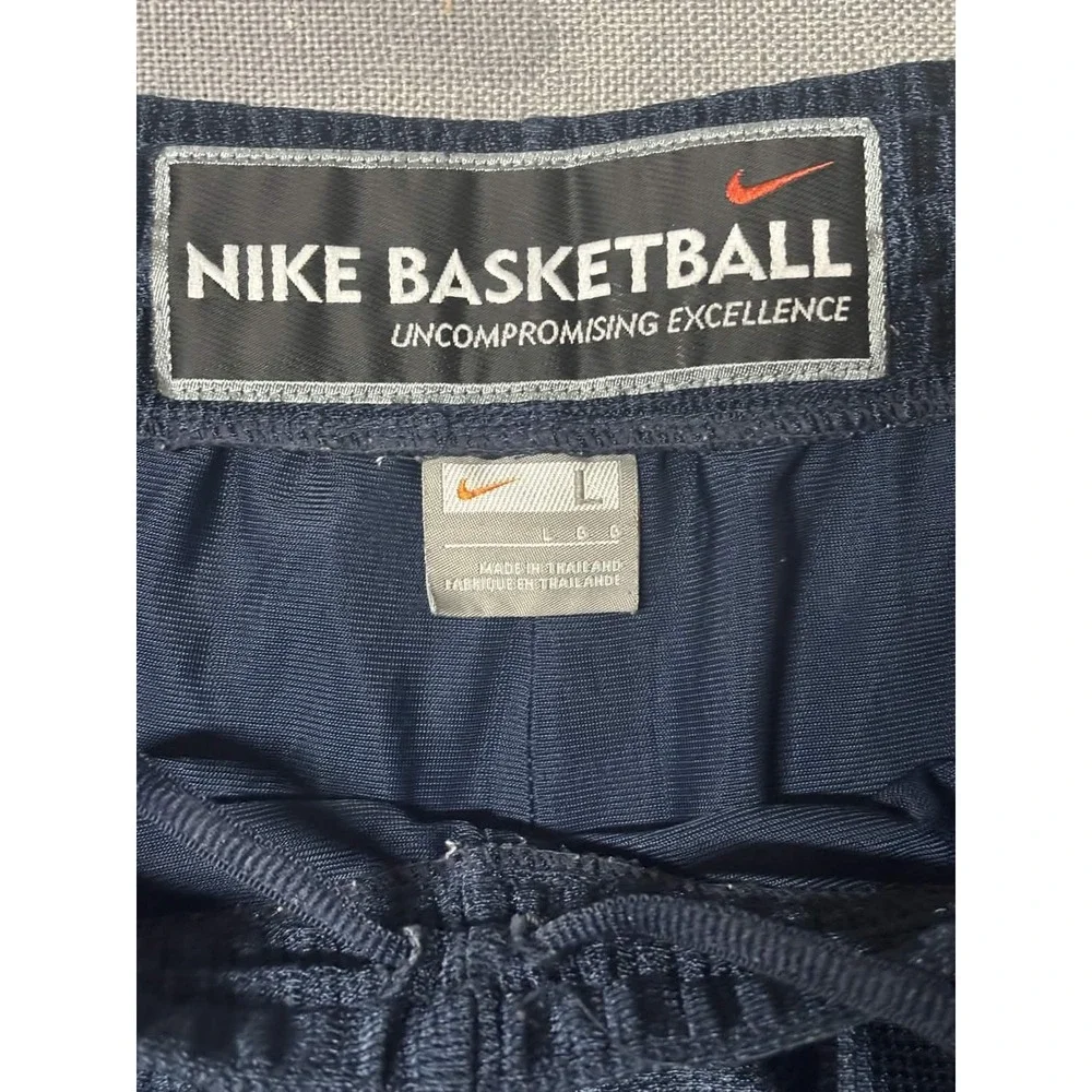 Nike Mens Large Basketball Shorts Navy Blue Dazzle Mesh